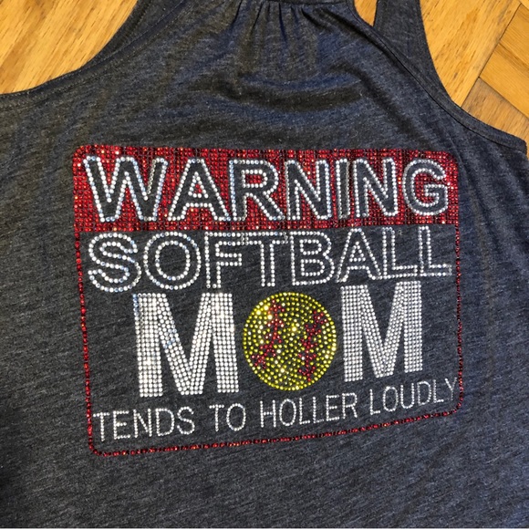 Softball Flowy Tank, Softball Mom - Picture 2 of 5